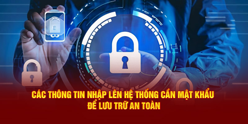 Các thông tin nhập lên hệ thống cần mật khẩu để lưu trữ an toàn